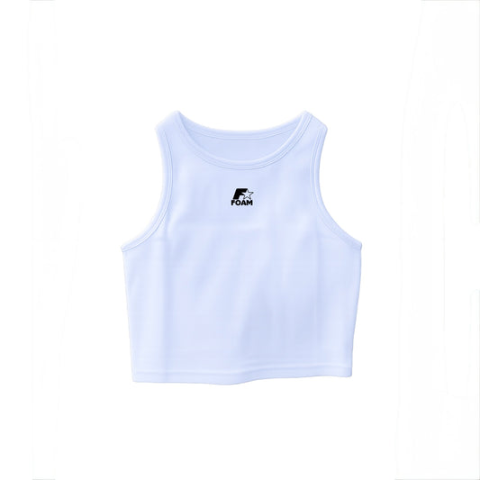 Star Cropped Ribbed Tank Top
